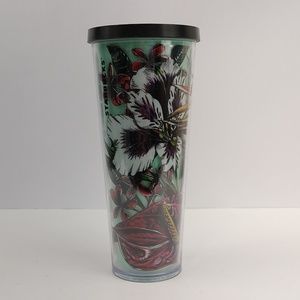 Starbucks Tropical Floral Teal 24 oz Tumbler